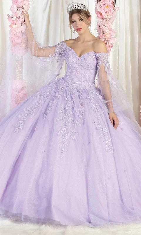 Lavish Evening Gown May Queen LK187 - Off Shoulder Embroidery Quinceanera Gown