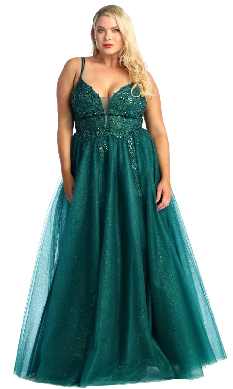 Illusion Neckline Dress May Queen RQ7957