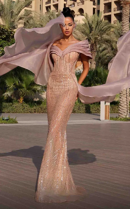 Slit Gown MNM Couture K4138 Dress