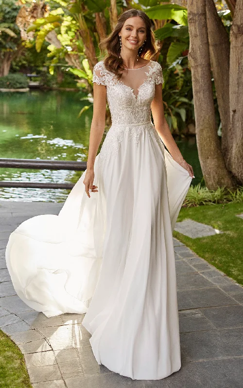 One-Shoulder Gown Modern Elegant Formal A-Line Boho Lace Wedding Dress Casual Flowy Plunging Neckline Court Train Bridal Gown One-Shoulder Gown Modern Elegant Formal A-Line Boho Lace Wedding Dress Casual Flowy Plunging Neckline Court Train Bridal Gown