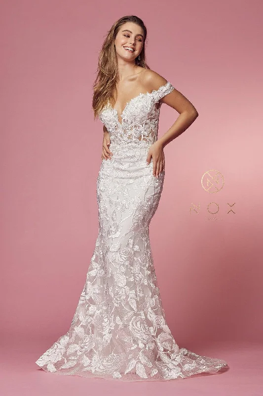 Princess Ball Gown Off Shoulder Long Wedding Dress Sale