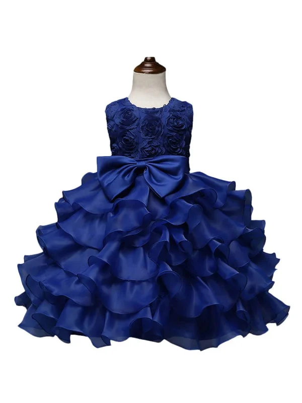 Fitted Formal Dress Organza Kids Party Dresses Flower Girl Dresses Jewel Neck Sleeveless Fitted Formal Dress Organza Kids Party Dresses Flower Girl Dresses Jewel Neck Sleeveless