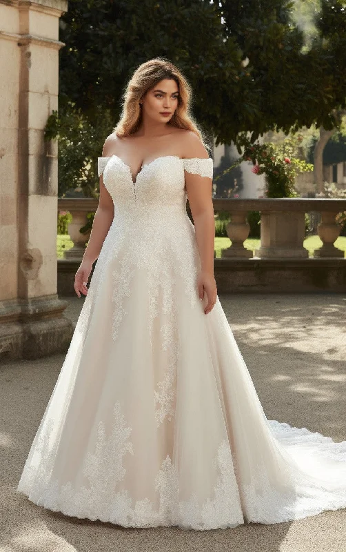 Maxi Dress Princess Plus Size Boho A-Line Ball Gown Lace Wedding Dress Floral Sexy Elegant Sleeveless Off-the-Shoulder Bridal Gown Maxi Dress Princess Plus Size Boho A-Line Ball Gown Lace Wedding Dress Floral Sexy Elegant Sleeveless Off-the-Shoulder Bridal Gown