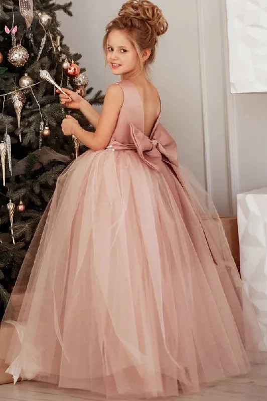 Dramatic Ball Gown Puffy Princess Tulle First Communion Dresses Flower Girl Dress