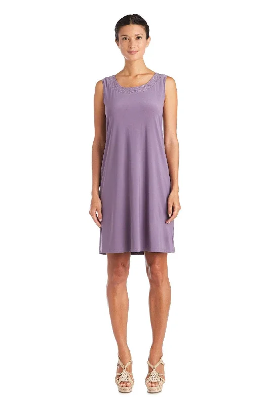 Velvet Dress R&M Richards 8993P - Scoop Sleeveless Evening Dress