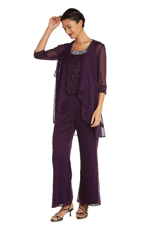 Ruched Gown R&M Richards 5008P Petite Lace Pant Suit Sale