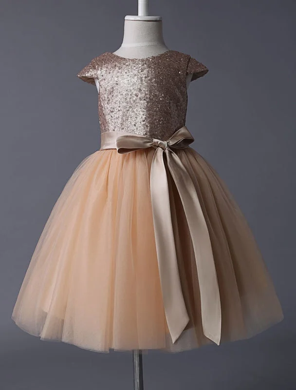 Ruffled Dress Sequined Tutu Pageant Dress Flower Girl Dresses Champagne Cap Sleeves Tulle Short Kids Party Dresses Ruffled Dress Sequined Tutu Pageant Dress Flower Girl Dresses Champagne Cap Sleeves Tulle Short Kids Party Dresses