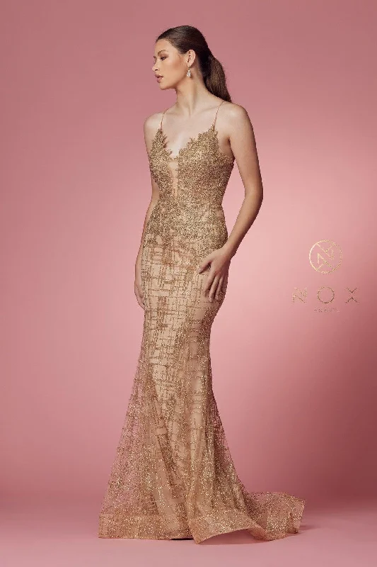 Brocade Formal Dress Sexy Formal Long Prom Dress