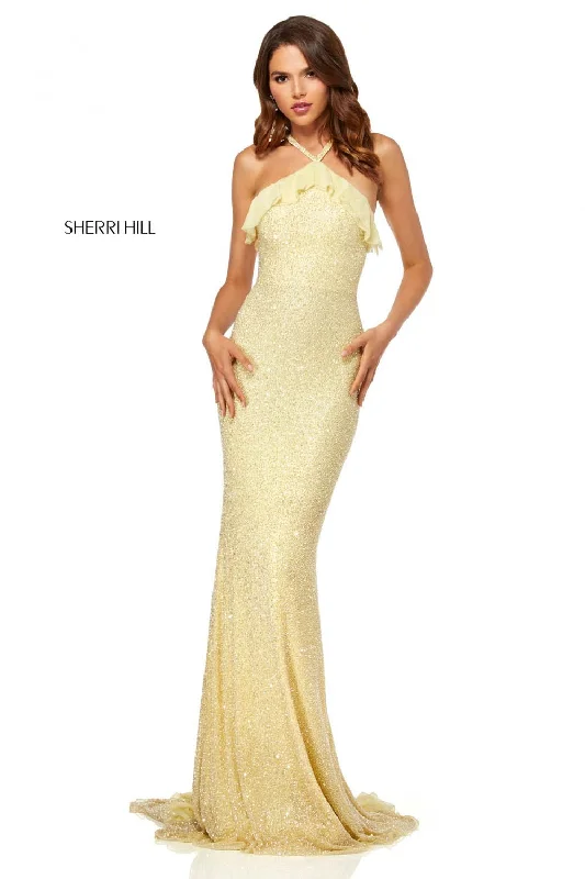 Draped Formal Dress Sherri Hill 52526 Dress