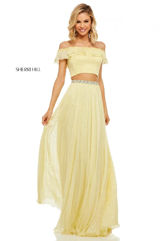 Pleated Gown Sherri Hill 52800 Dress