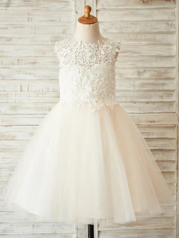 Embellished Dress Simple Floral Tulle Flower Girl Dresses Sleeveless Kids Party Dresses Embellished Dress Simple Floral Tulle Flower Girl Dresses Sleeveless Kids Party Dresses