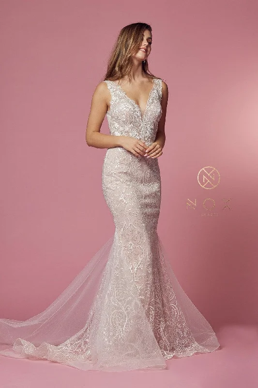 Stunning Party Dress Sleeveless Formal Long Wedding Gown Sale