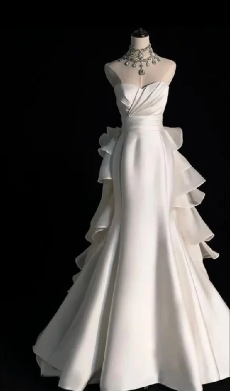 Maxi Dress Strapless Long Wedding Dress   fg5378