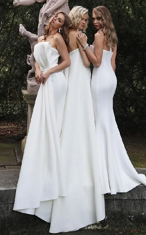 Formal Attire Jovani 1092 Long Strapless Wedding Gown