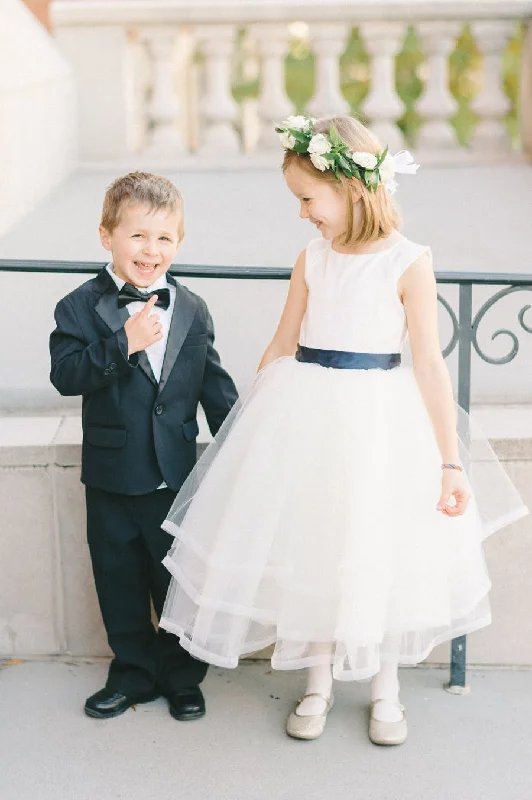 Chic Maxi Dress Tea Length Tiered Tulle Skirt Flower Girl Dress Sewing Pattern