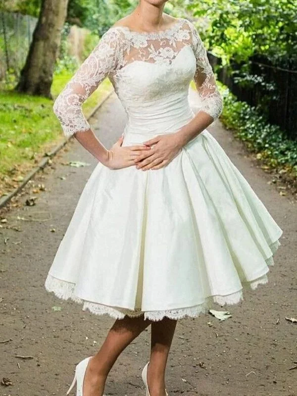Velvet Evening Dress Tea Length Wedding Dresses with Sleeves Wedding Dresses Vintage 1950s Style Wedding Dresses fg3625 Velvet Evening Dress Tea Length Wedding Dresses with Sleeves Wedding Dresses Vintage 1950s Style Wedding Dresses fg3625
