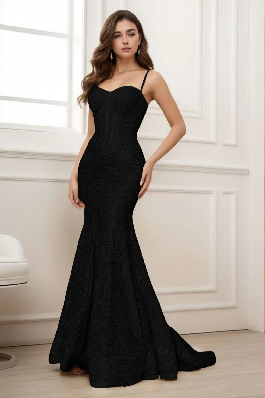 V-Neck Dress Trumpet-Mermaid Sweep-Brush Train Sequined Prom Dress CS0430