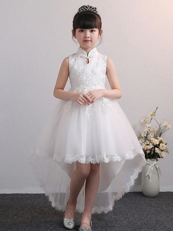 Sequin Maxi Dress Tulle Sleeveless High Low Princess Flower Girl Dresses Silhouette Embroidered Kids Party Dresses Sequin Maxi Dress Tulle Sleeveless High Low Princess Flower Girl Dresses Silhouette Embroidered Kids Party Dresses