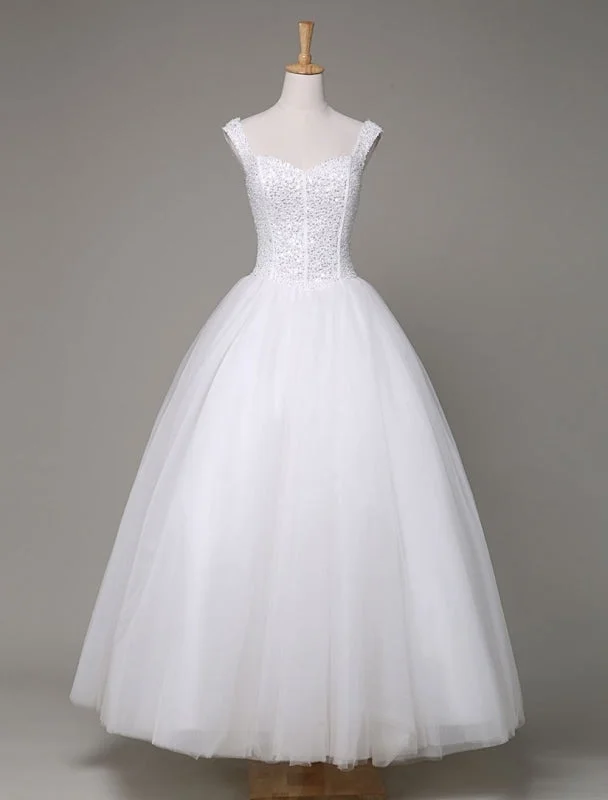 Tulle Gown Tulle Wedding Dress Sweatheart Beading Ball Gown Floor Length Bridal Dress Tulle Gown Tulle Wedding Dress Sweatheart Beading Ball Gown Floor Length Bridal Dress