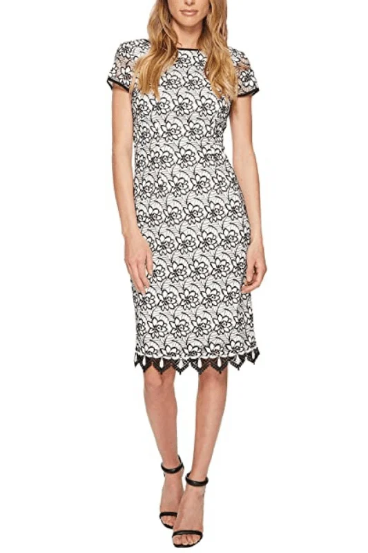 Satin Mermaid Dress Adrianna Papell AP1D101946 Short Cocktail Lace Dress