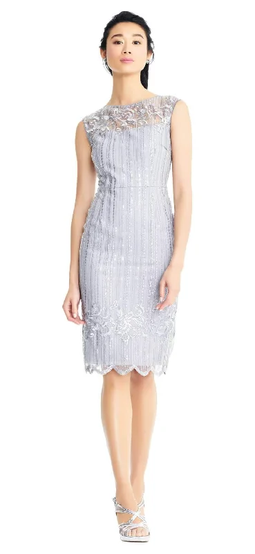 Minimalist Gown Adrianna Papell AP1E203525 Short Formal Sleeveless Cocktail Dress