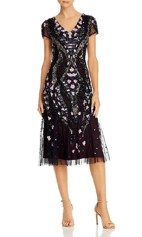 Lavish Evening Gown Adrianna Papell AP1E206950 Short Sequins Sheath Dress