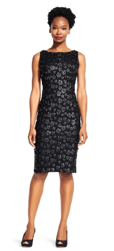 Elegant Evening Dress Adrianna Papell AP1E200023 Short Sleeveless Cocktail Party Dress