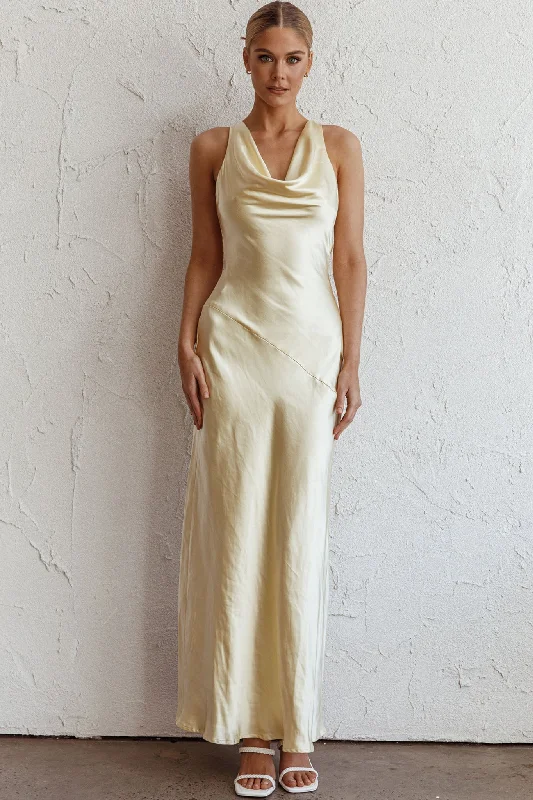 Floral Embroidery Dress Cassiopeia Open Back Maxi Dress Butter