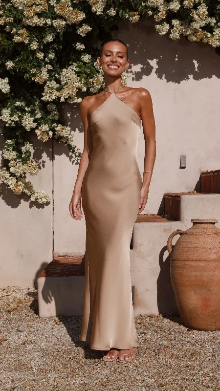 Cocktail Dress Chiara Maxi Dress - Latte