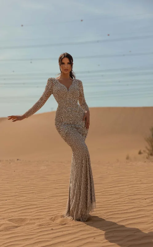Off-Shoulder Gown Chic and Holland HF110013 Dress