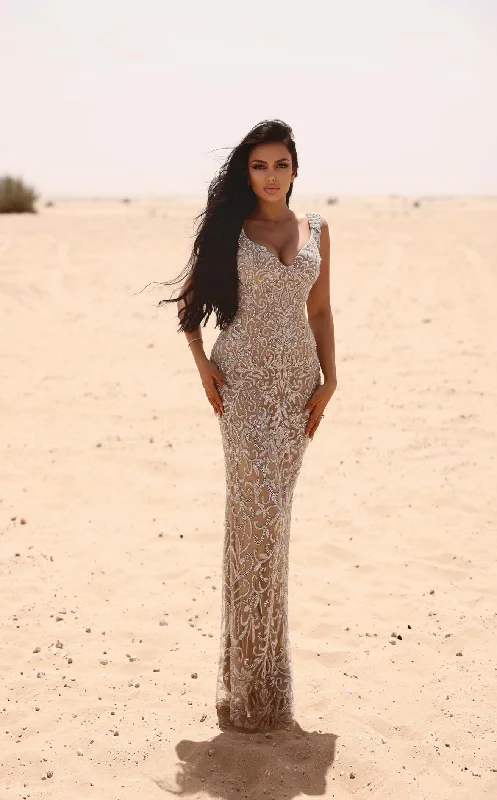 Deep V-Neck Dress Chic and Holland HF110029 Dress