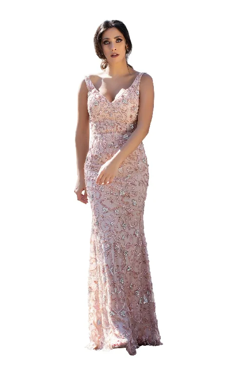 Pleated Gown Chic and Holland HF1564 Dress