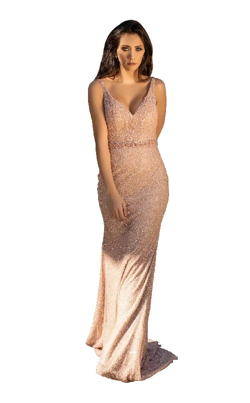 Embroidered Gown Chic and Holland HF1606 Dress