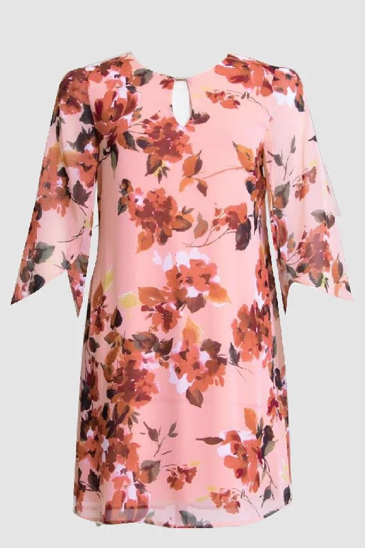 Red Carpet Dress Connected Apparel Short Long Sleeves Floral Dress