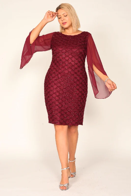 Formal Red Dress Connected Apparel Short Formal Cocktail Dress
