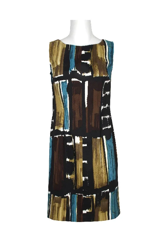 Sequin Gown Connected Apparel Short Sleeveless Print Dress