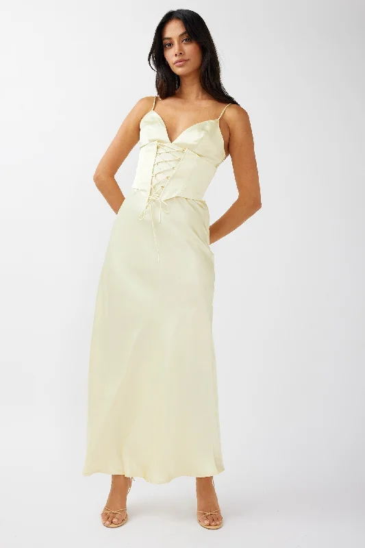 Empire Gown Downtown Cami Strap Corset Waist Dress Butter