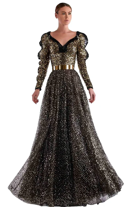 Ruffled Dress Edward Arsouni Couture SS0497 Dress