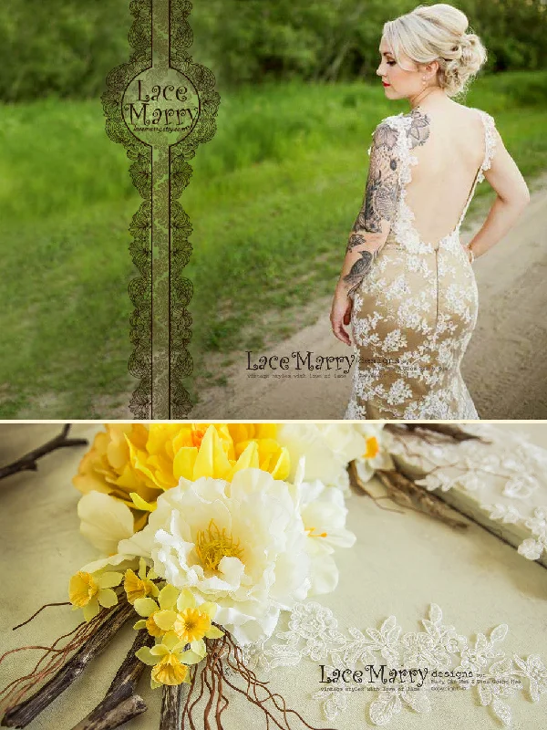 Floor-Length Dress Extraordinary Champagne Wedding Dress