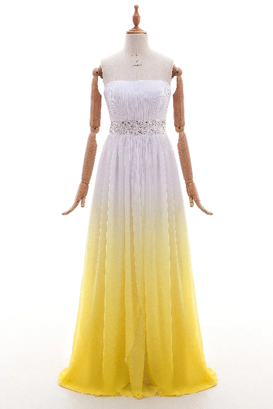 Brocade Formal Dress Sheath-Column Floor Length Ombre Bridesmaid Dress Formal Dresses PR2921