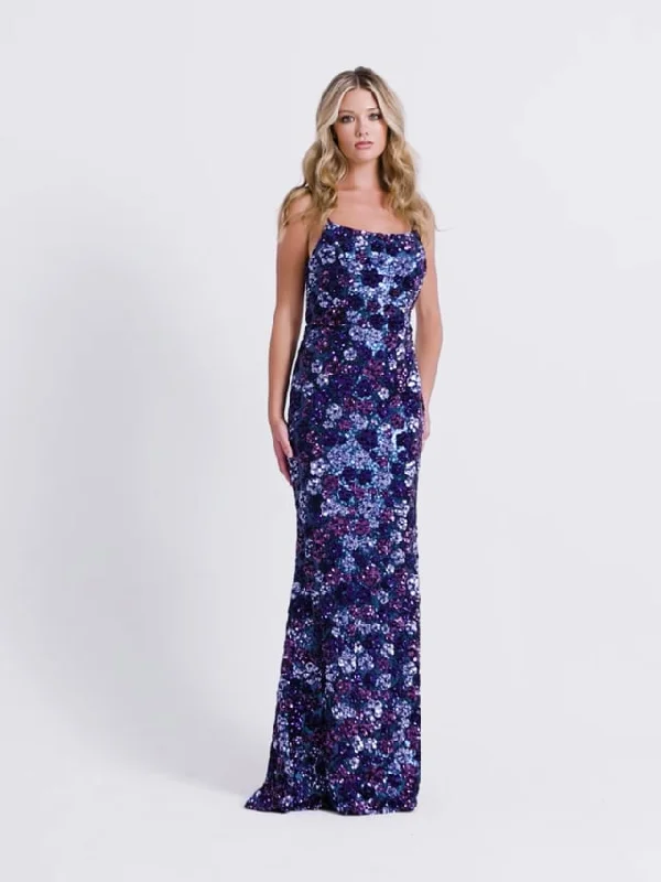 Princess Ball Gown Faviana Long Floral Sequin Prom Dress 11037