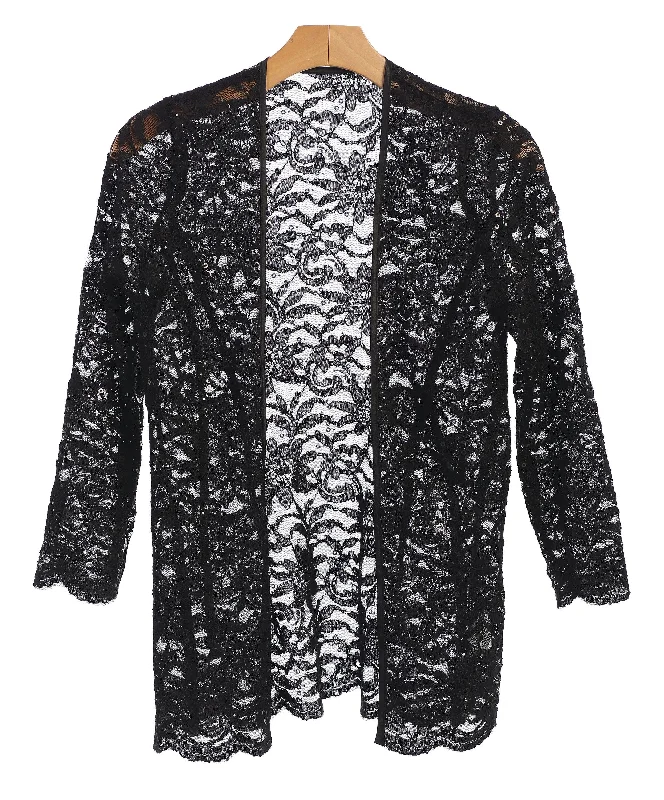 Statement Sleeve Dress Formal Lace Scallop Edge Jacket
