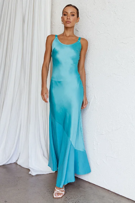 Beaded Evening Dress Front Row Scoop Neck Midi Dress Teal