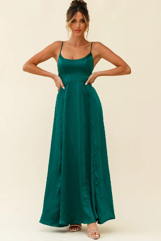 Draped Formal Dress Joanne Empire Waist Maxi Dress Jade