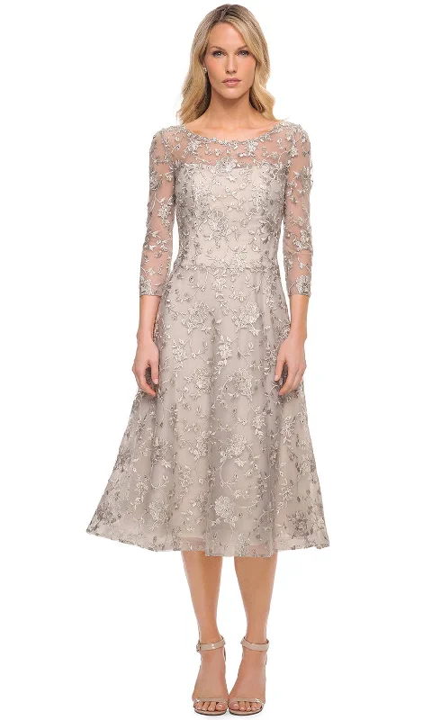 Deep V-Neck Dress La Femme 30004