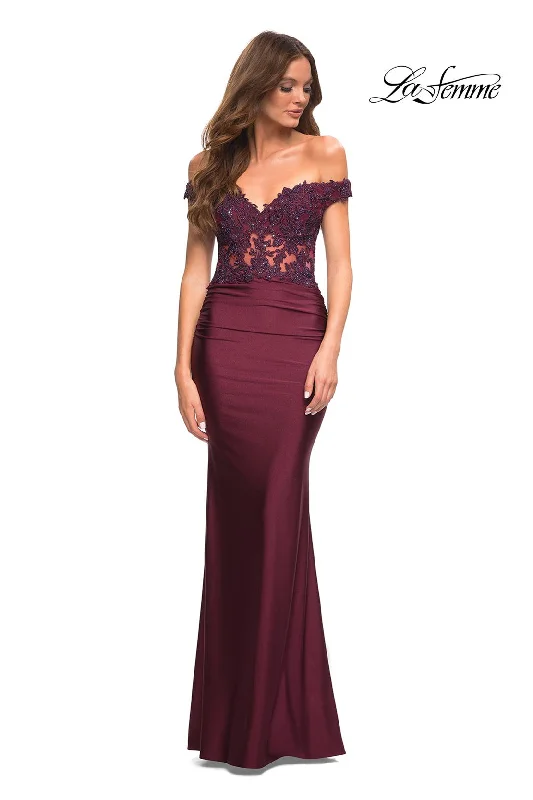 Brocade Formal Dress La Femme 30741