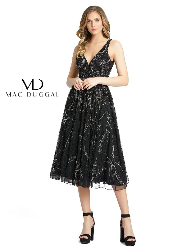 Delicate Lace Dress Mac Duggal 5320 Beaded Sleeveless Cocktail Dress
