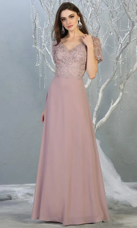 Metallic Formal Dress May Queen MQ1782