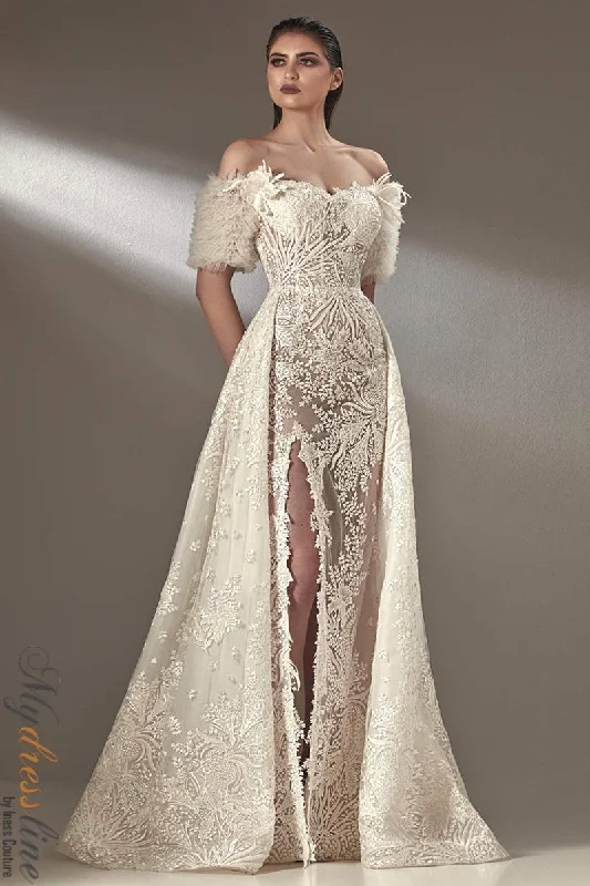 Drape Sleeve Dress MNM Couture K3881