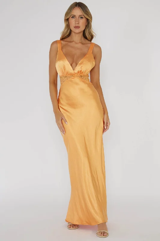 Couture Gown One Heart Lace Insert Maxi Dress Mango